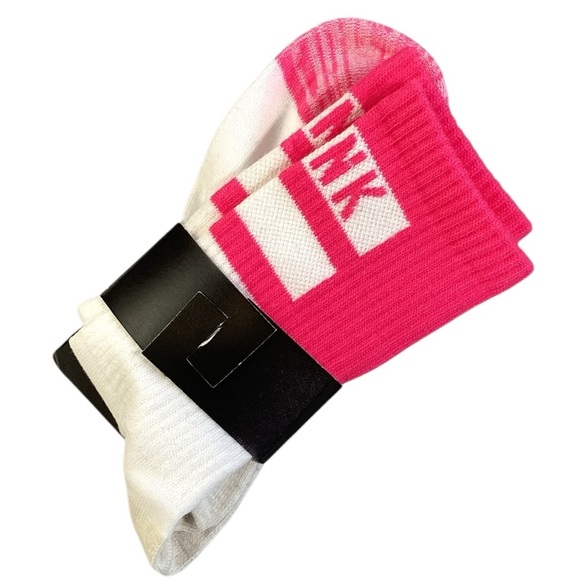 Victoria’s Secret PINK Crew Socks One Size - Picture 3 of 6